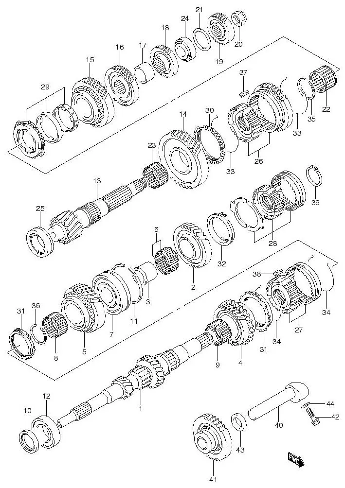 FIG.24 MT TRANSMISSION GEAR (MT)