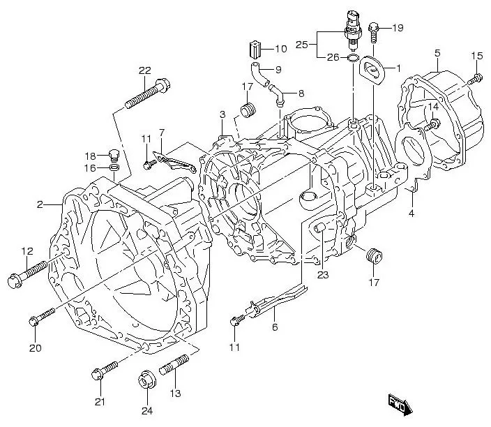 FIG.26 MT TRANSMISSION CASE (MT)