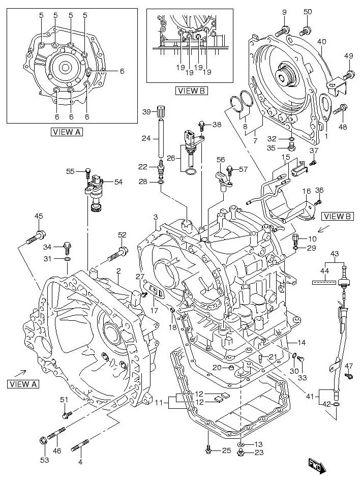 FIG.36 AT TRANSMISSION CASE (AT)
