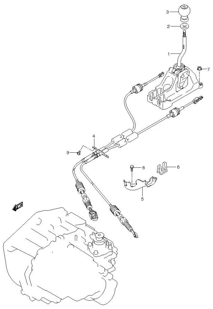 FIG.40 GEAR SHIFT CONTROL (MT)