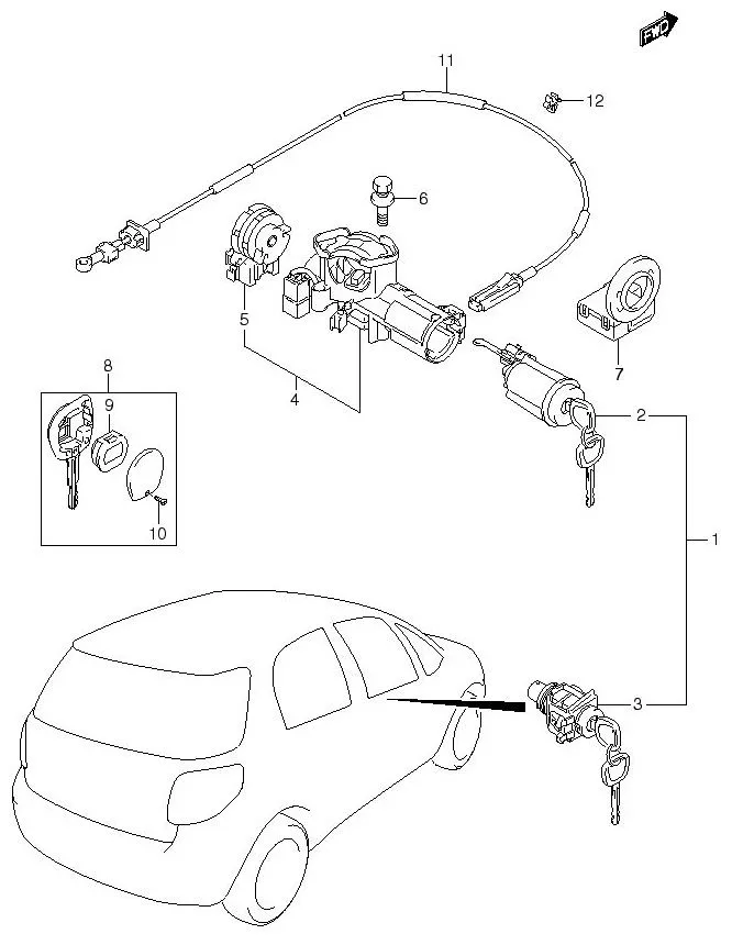 FIG.61 LOCK SET (5DR)