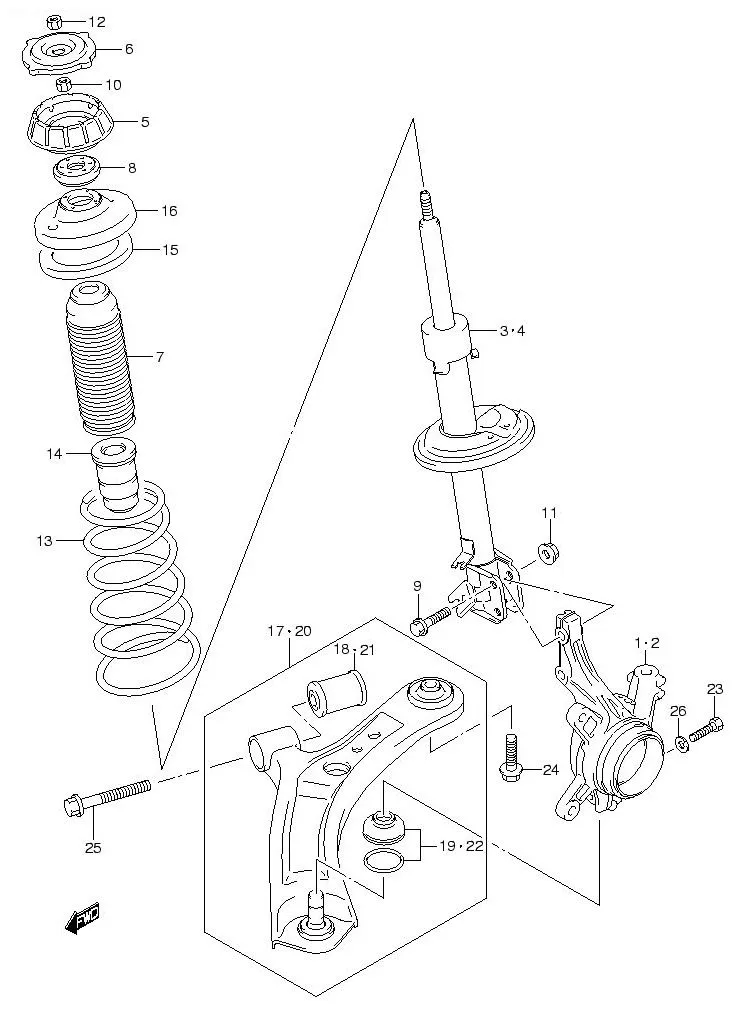 FIG.67 FRONT SUSPENSION