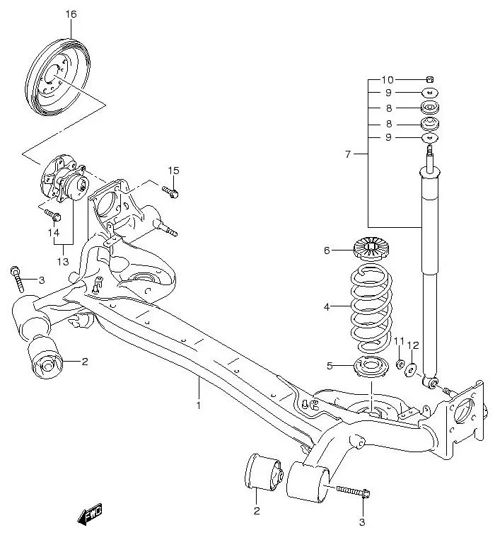 FIG.73 REAR SUSPENSION (STD)