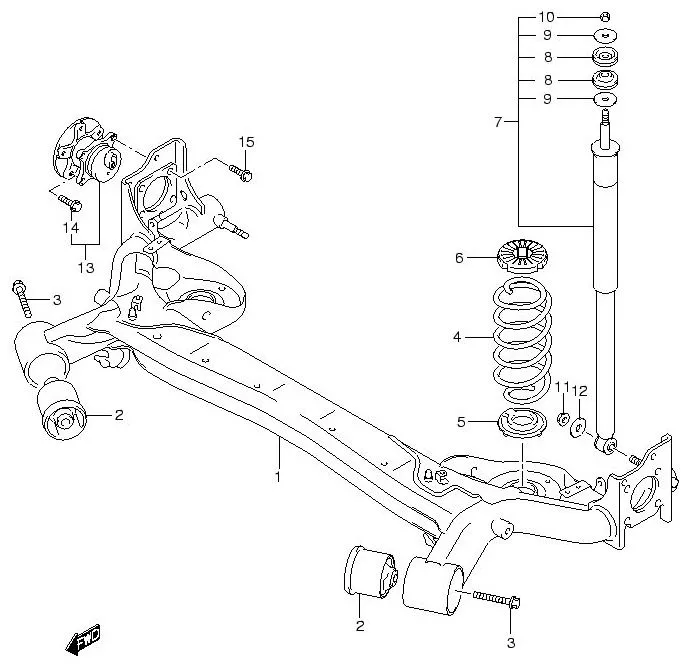 FIG.74 REAR SUSPENSION (DX)