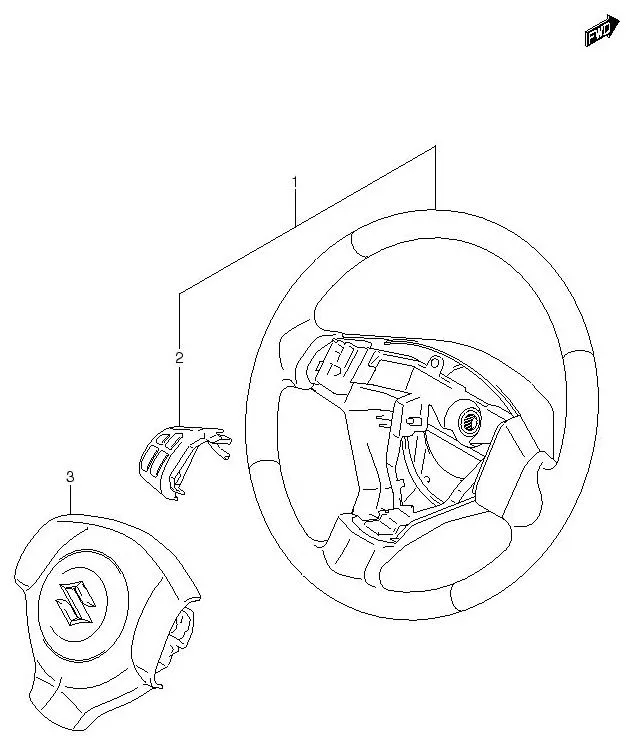 FIG.77 STEERING WHEEL (DX)