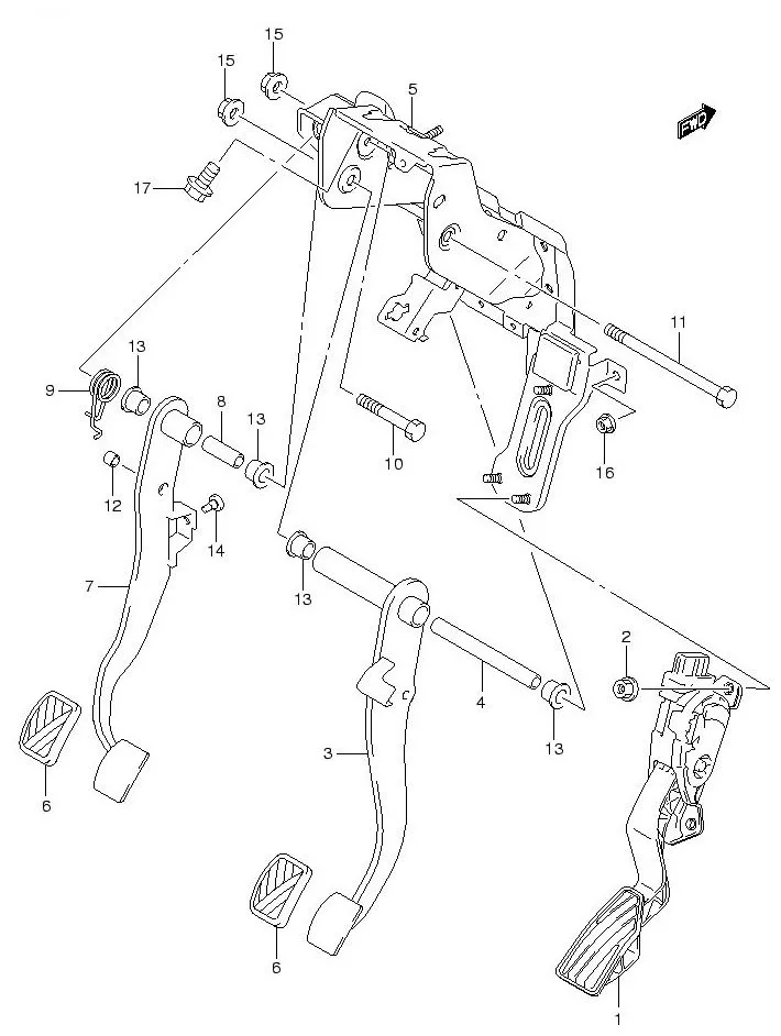 FIG.80 PEDAL/PEDAL BRACKET (MT)