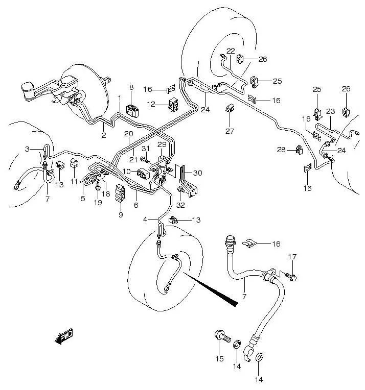 FIG.83 BRACKE PIPING (N/ABS)