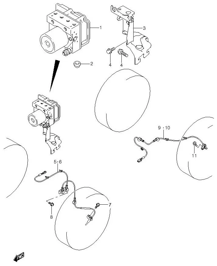 FIG.85 WHEEL SPEED SENSOR/ANTI LOCK BRAKE SYSTEM