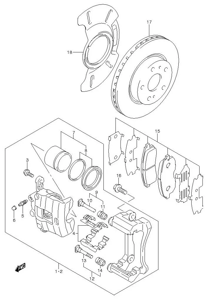 FIG.86 FRONT WHEEL BRAKE