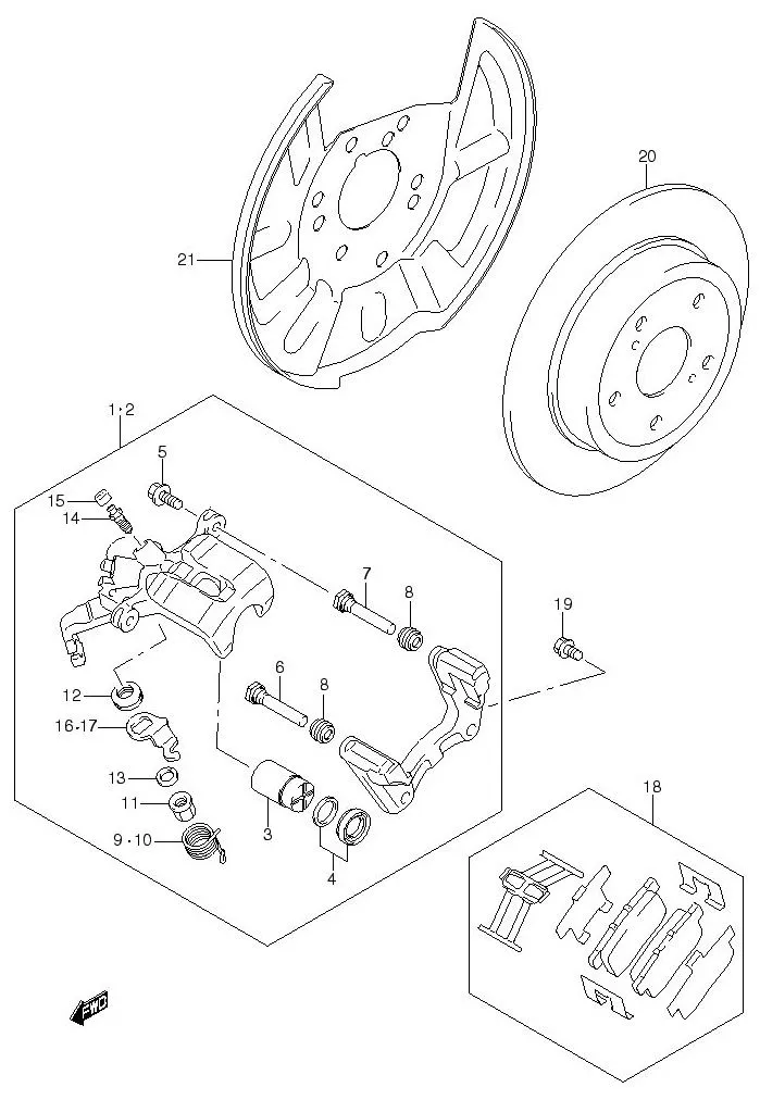FIG.88 REAR WHEEL BRAKE (W/ABS)