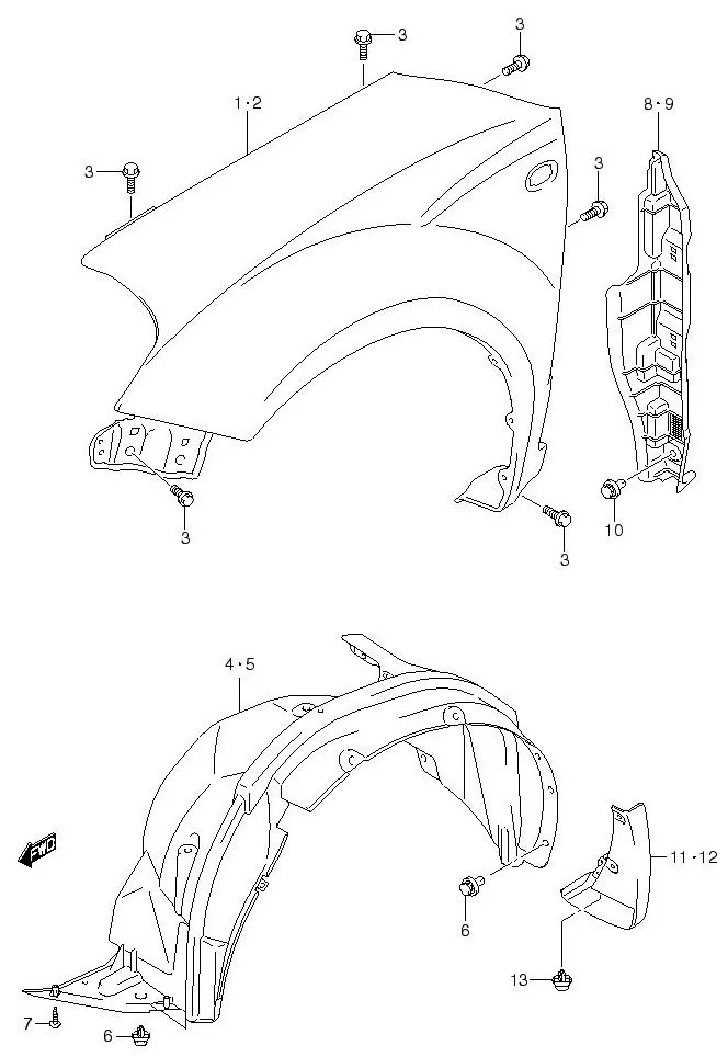 FIG.91 FRONT FENDER