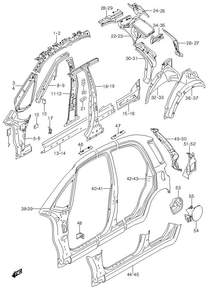 FIG.96 SIDE BODY PANEL (5DR)