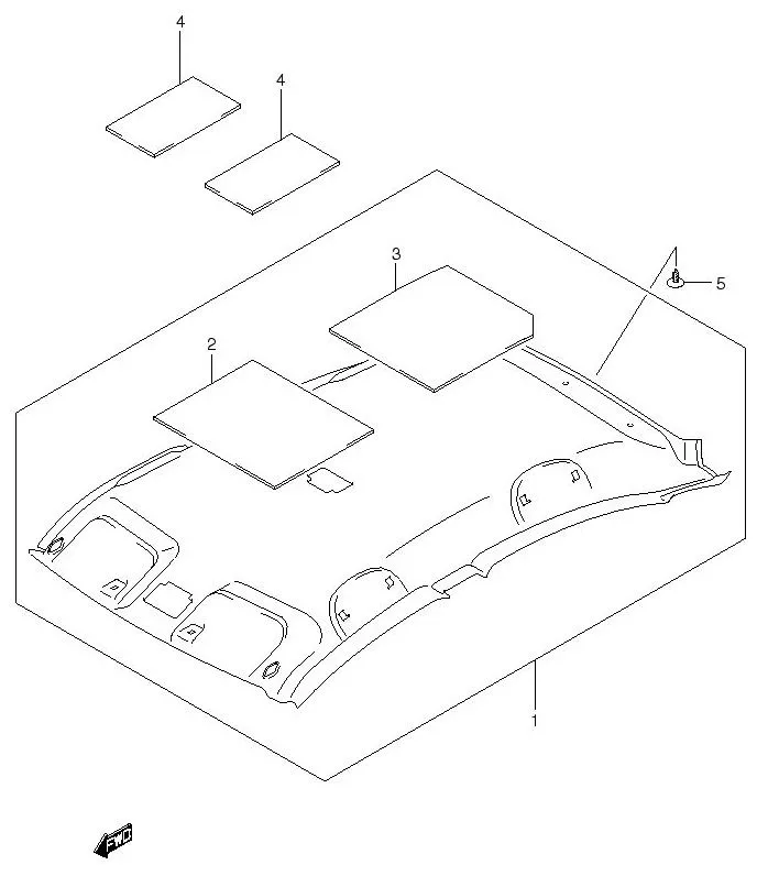 FIG.114 ROOF LINING (4DR)