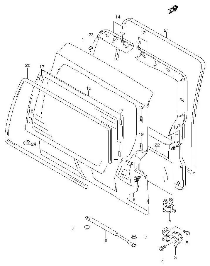 FIG.94 BACK DOOR PANEL