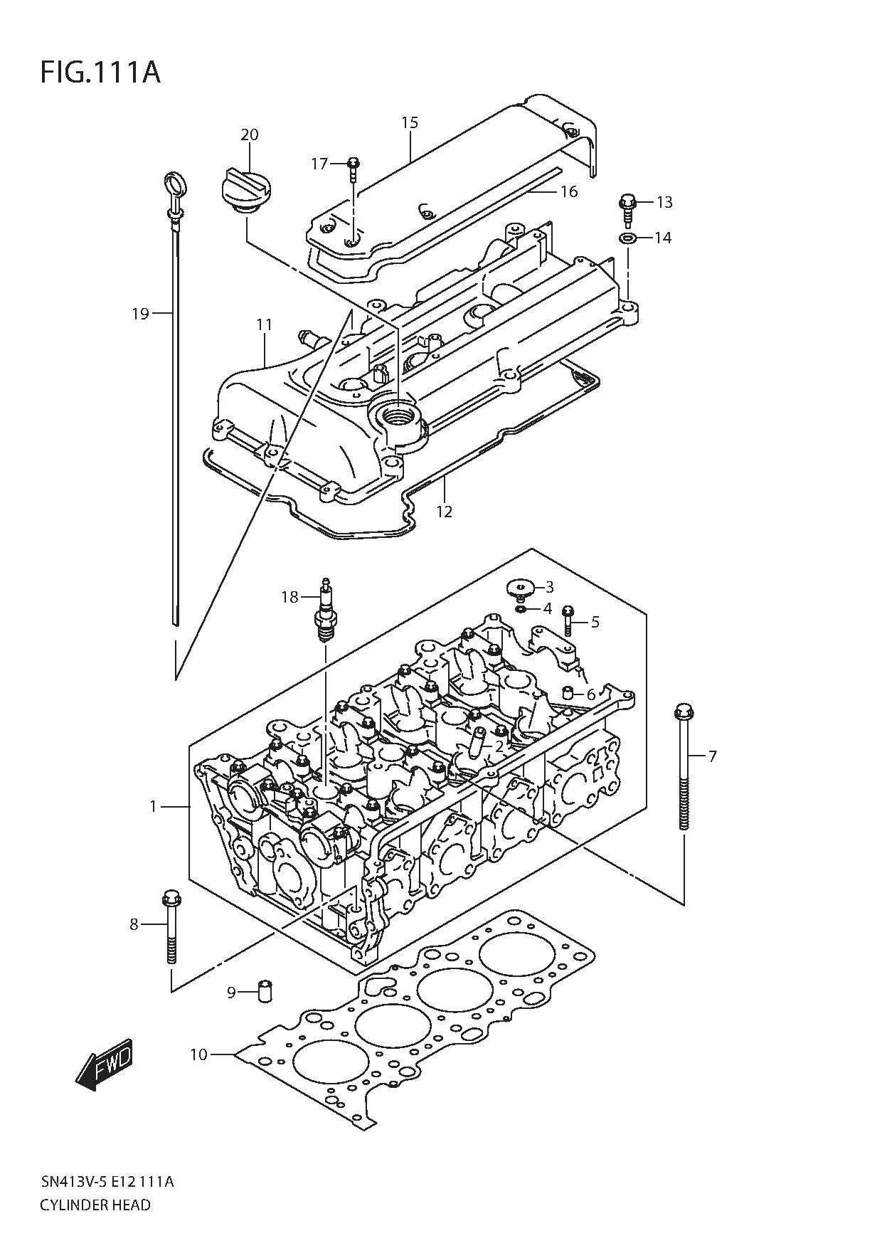 FIG.111A CYLINDER HEAD
