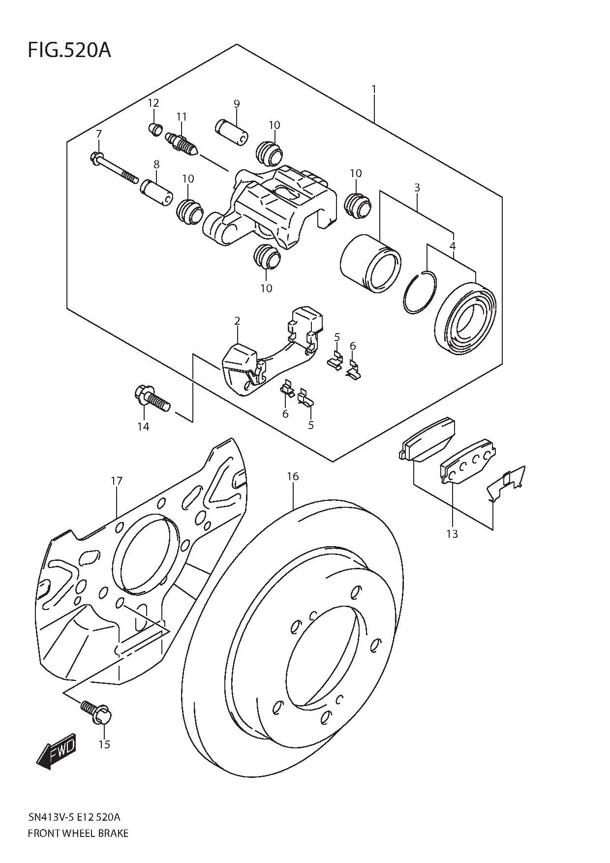 FIG.520A FRONT WHEEL BRAKE