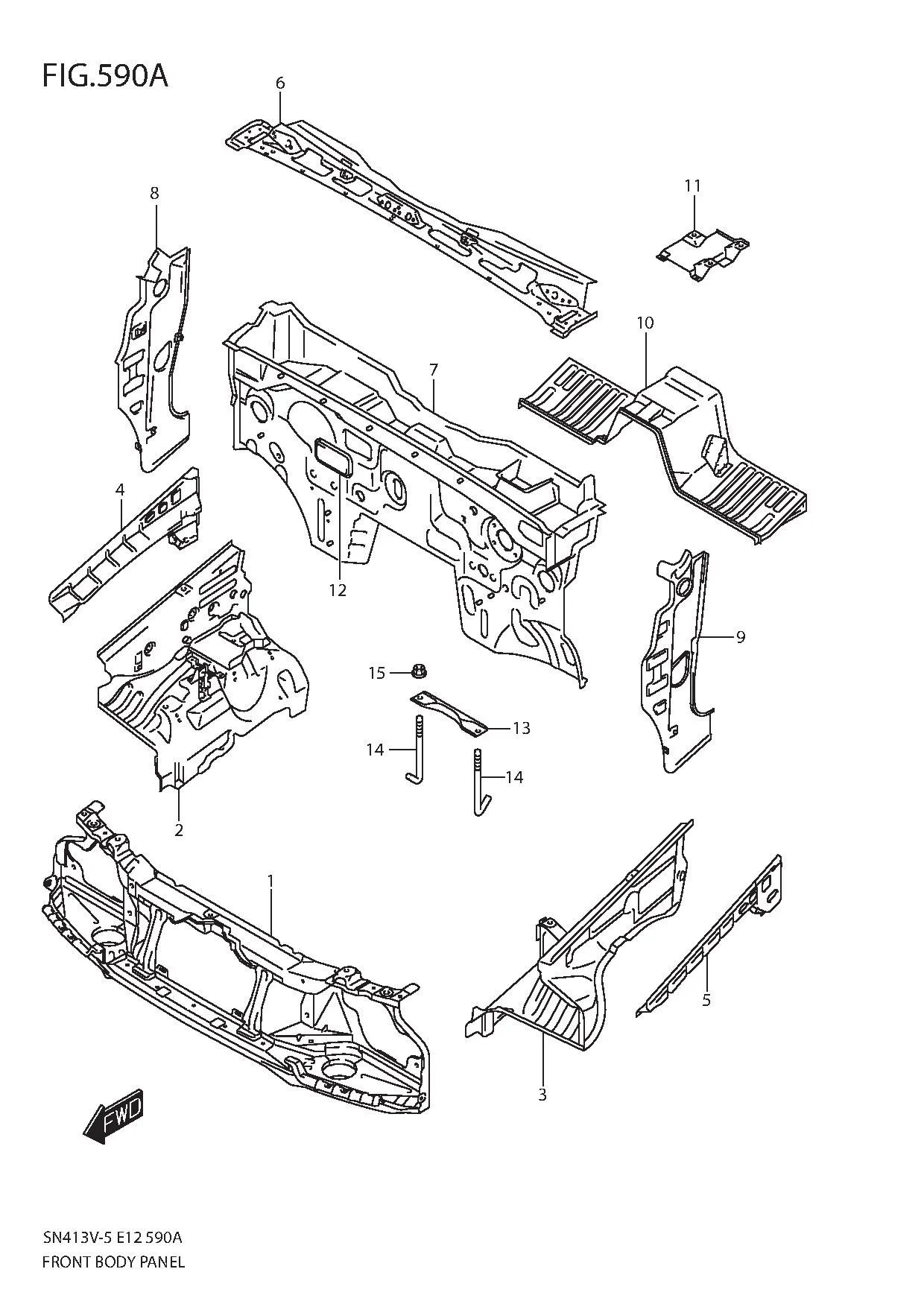 FIG.590A FRONT BODY PANEL