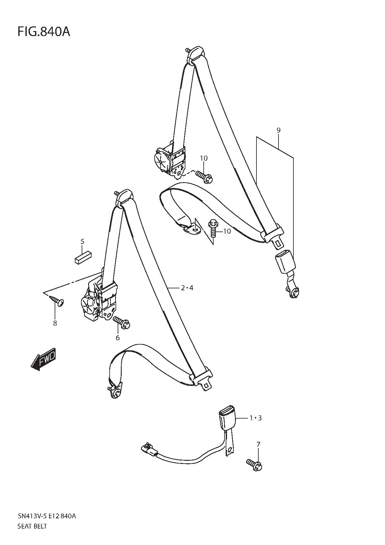FIG.840A SEAT BELT