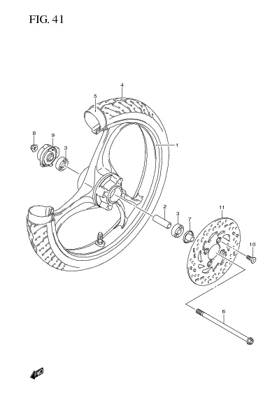 FIG. 41 FRONT WHEEL