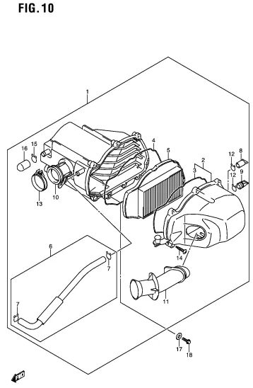FIG. 10 AIR CLEANER
