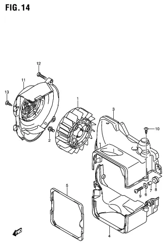 FIG. 14 COOLING FAN