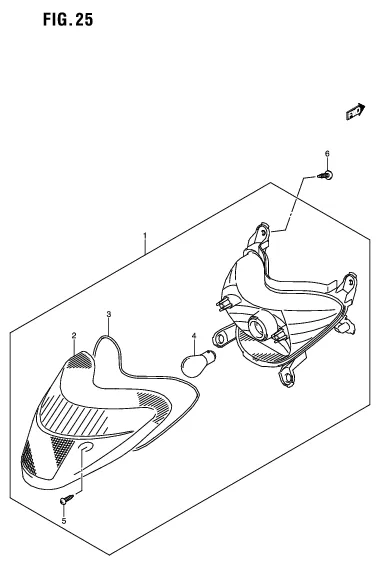 FIG. 25 REAR COMBINATION LAMP