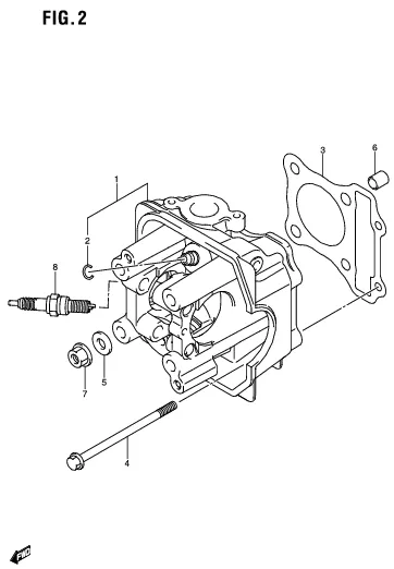 FIG. 2 CYLINDER HEAD