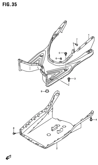 FIG. 35 REAR LEG SHIELD