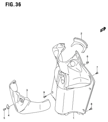 FIG. 36 LEG SHIELD COVER