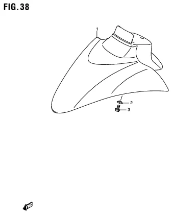 FIG. 38 FRONT FENDER