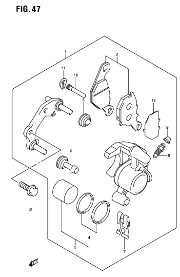 FIG. 47 FRONT CALIPER