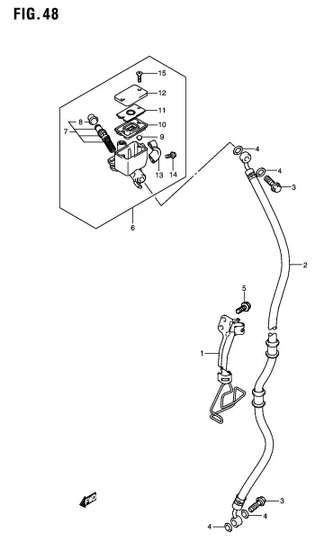 FIG. 48 FRONT MASTER CYLINDER