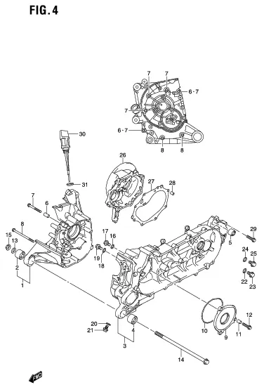 FIG. 4 CRANKCASE