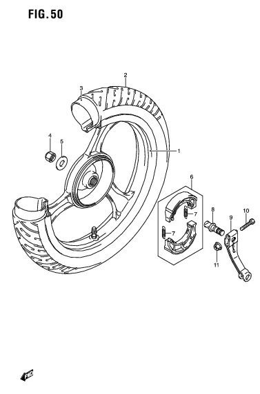 FIG. 50 REAR WHEEL