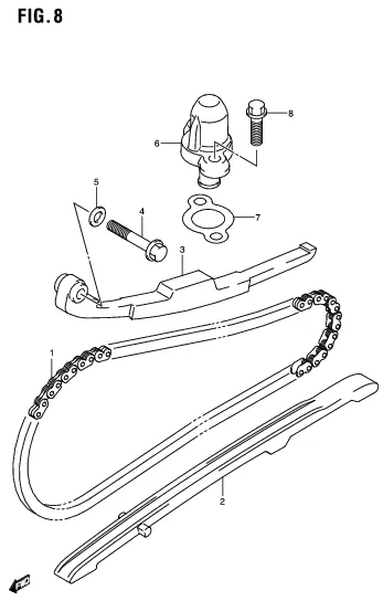 FIG. 8 CAM CHAIN