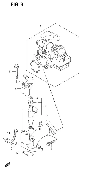 FIG. 9 THROTTLE BODY