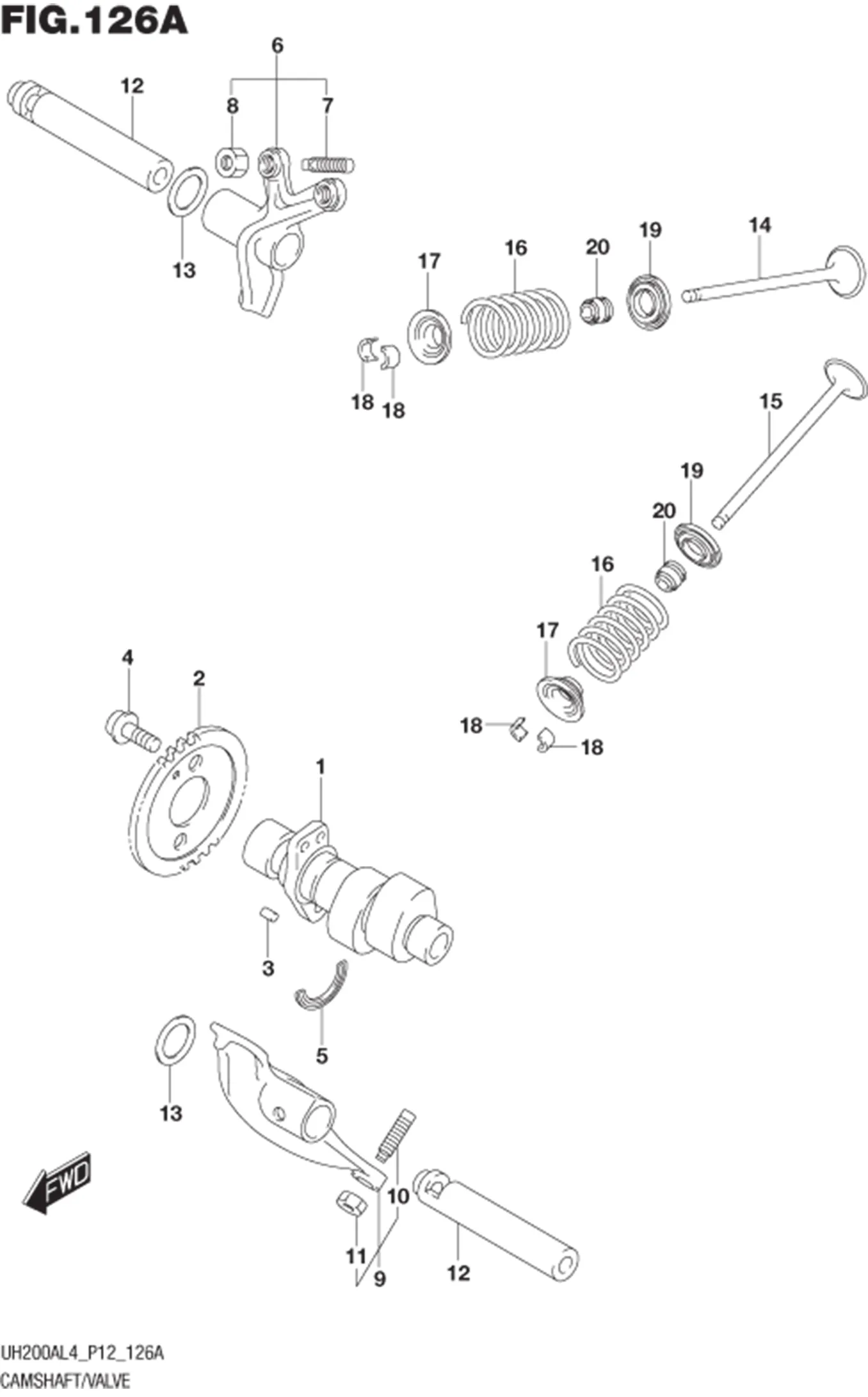 FIG.126A CAMSHAFT/VALVE