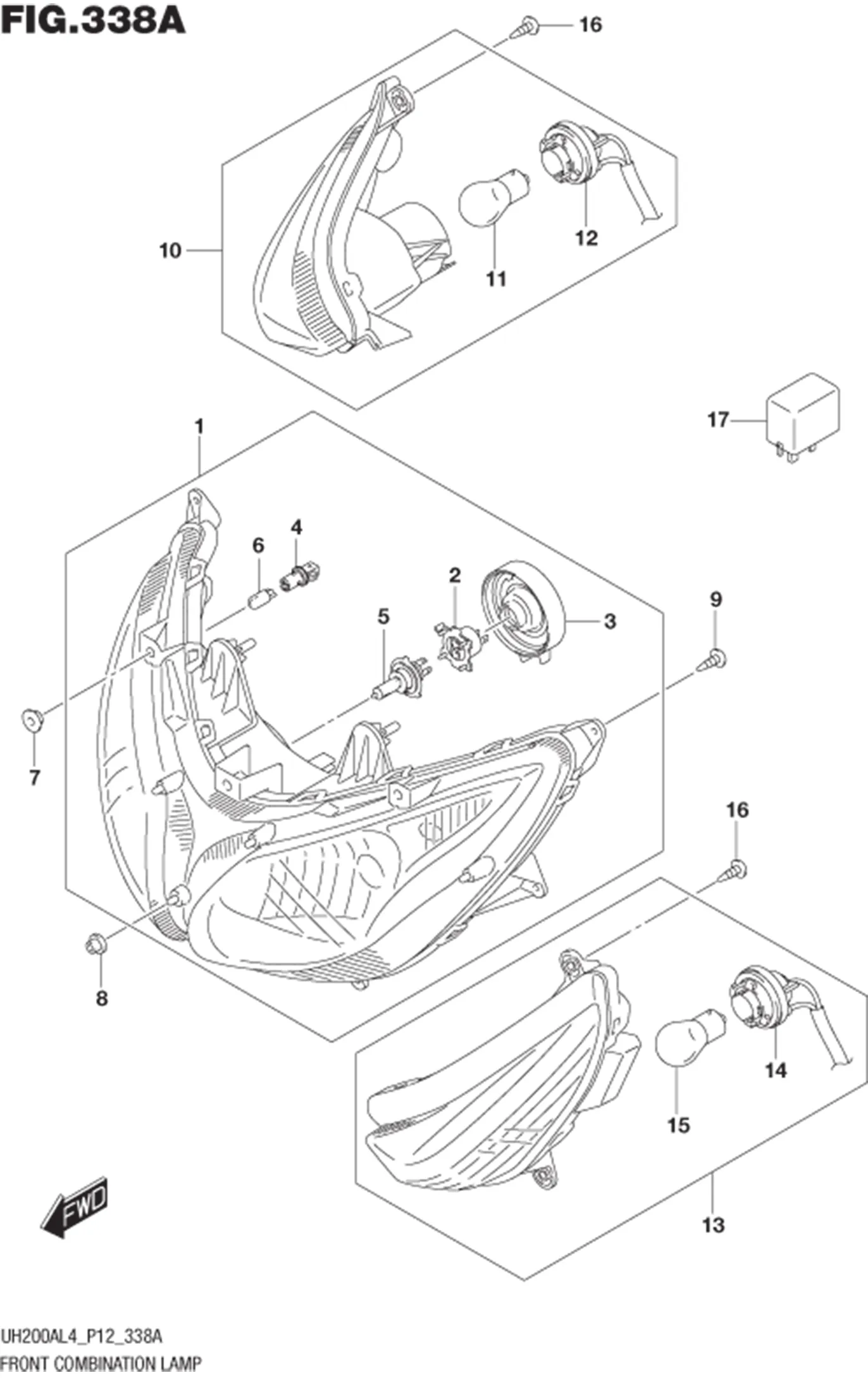 FIG.338A FRONT COMBINATION LAMP