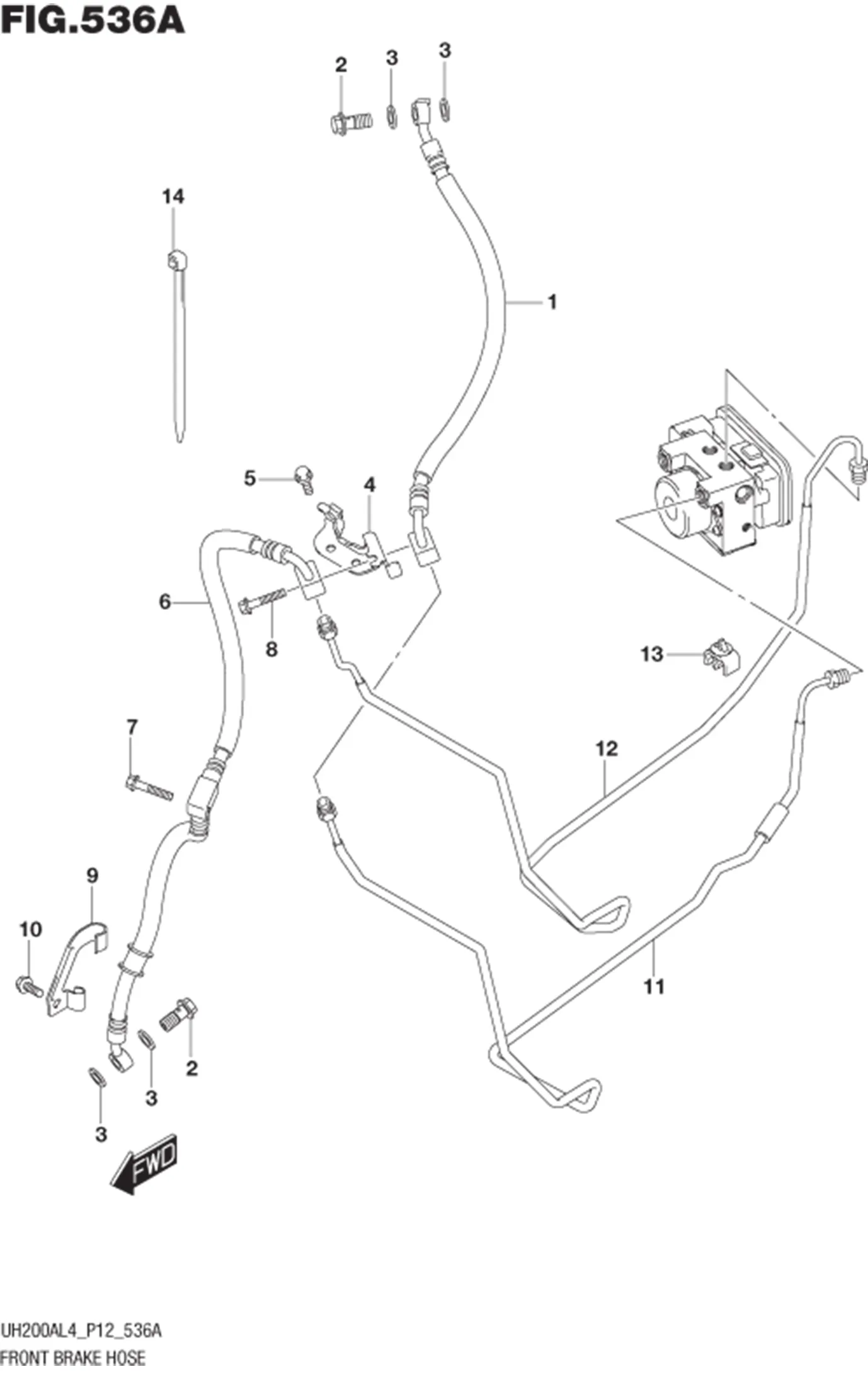 FIG.536A FRONT BRAKE HOSE