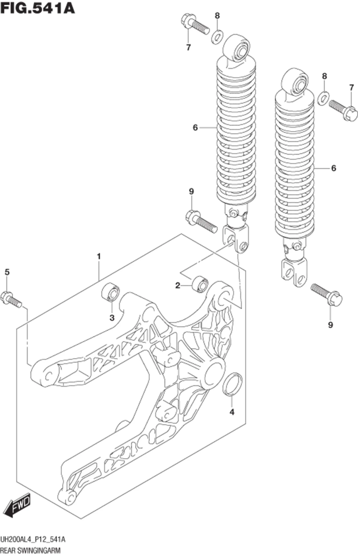 FIG.541A REAR SWINGINGARM