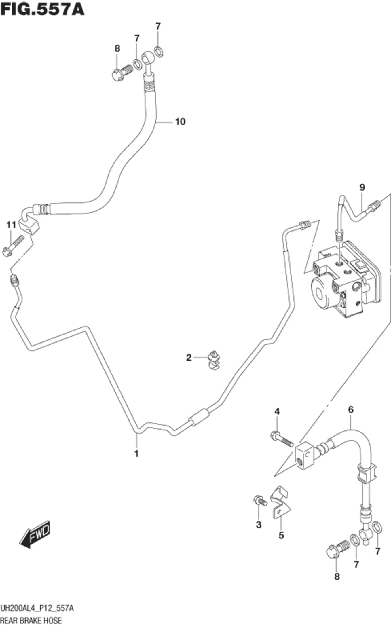 FIG.557A REAR BRAKE HOSE