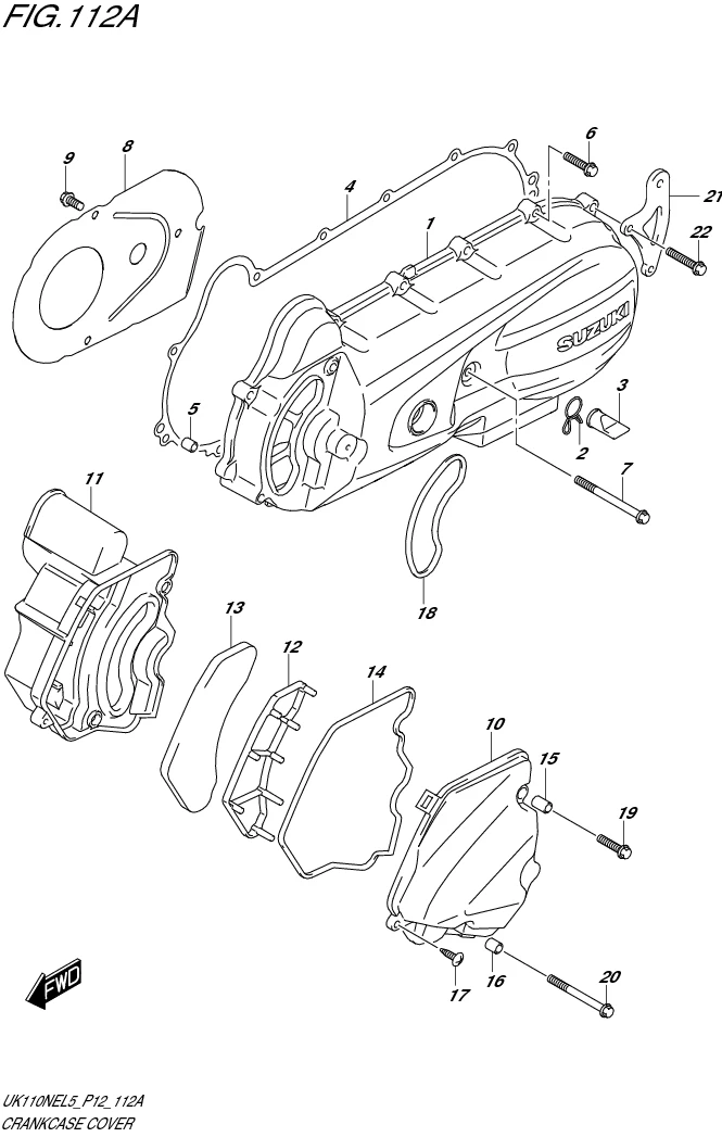 FIG. 112A CRANKCASE COVER