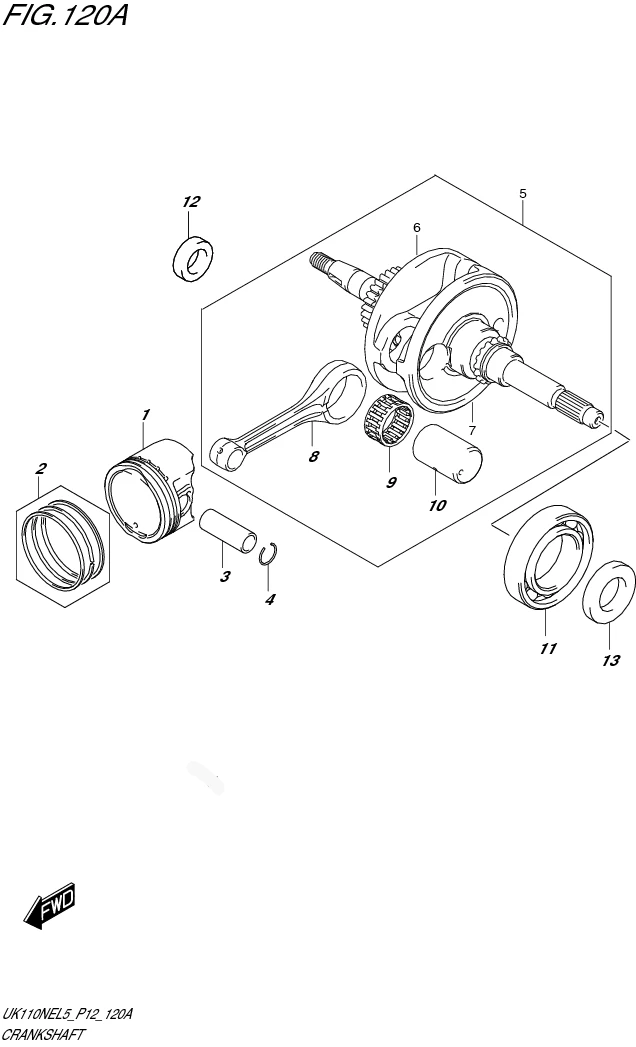 FIG. 120A CRANKSHAFT