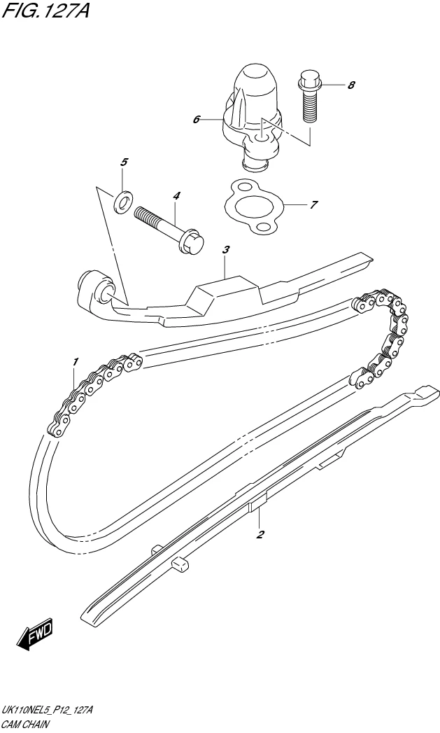 FIG. 127A CAM CHAIN