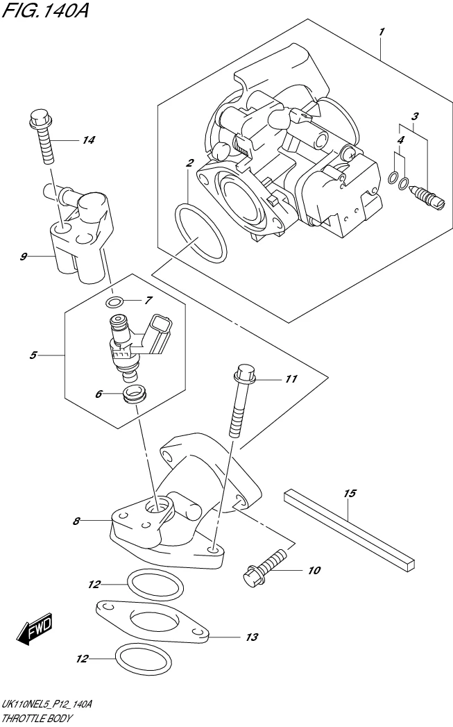 FIG. 140A THROTTLE BODY
