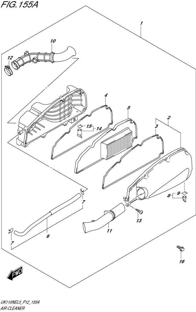 FIG. 155A AIR CLEANER
