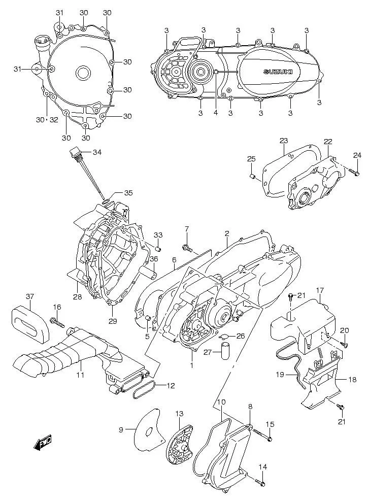 FIG.5 CRANKCASE COVER