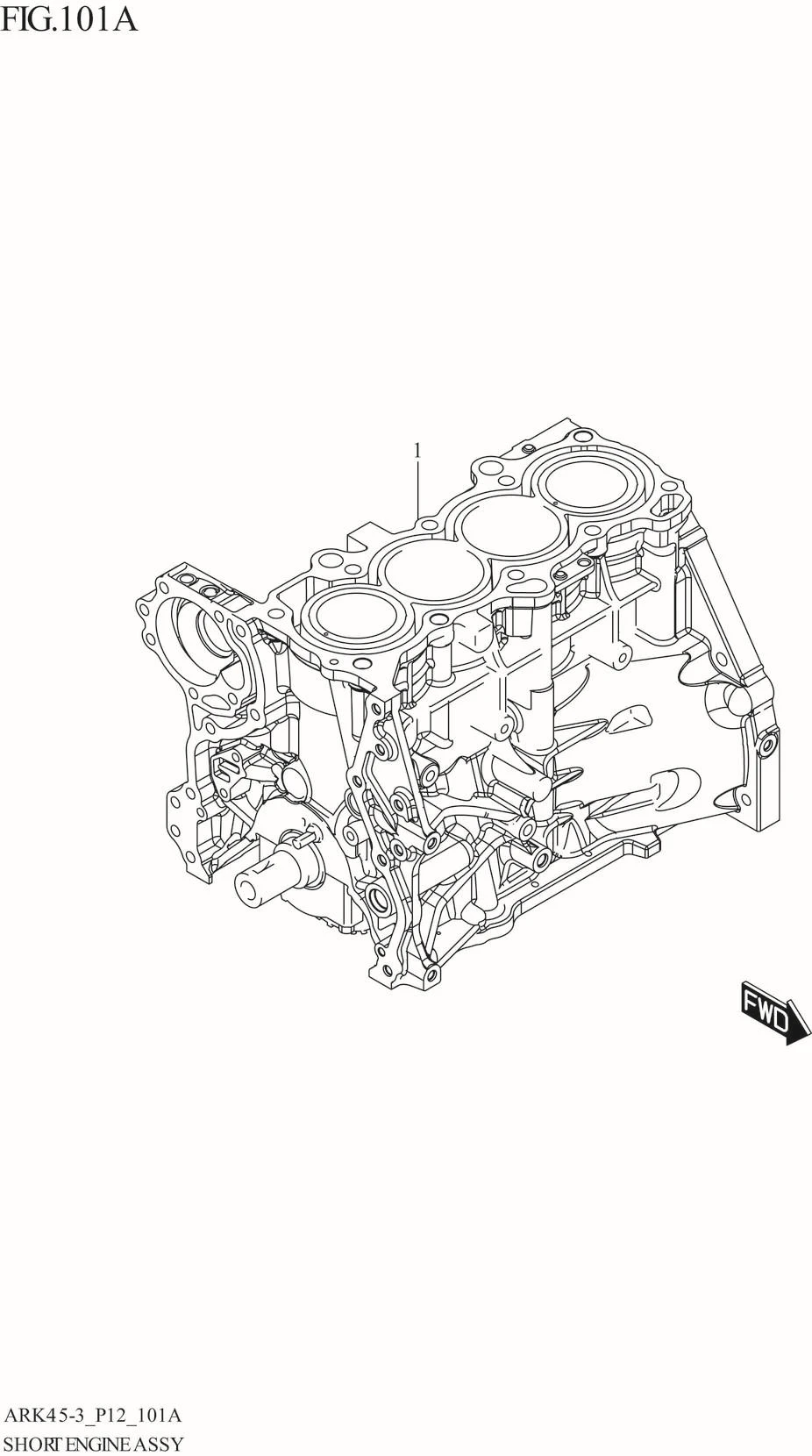 FIG. 101A SHORT ENGINE ASSY