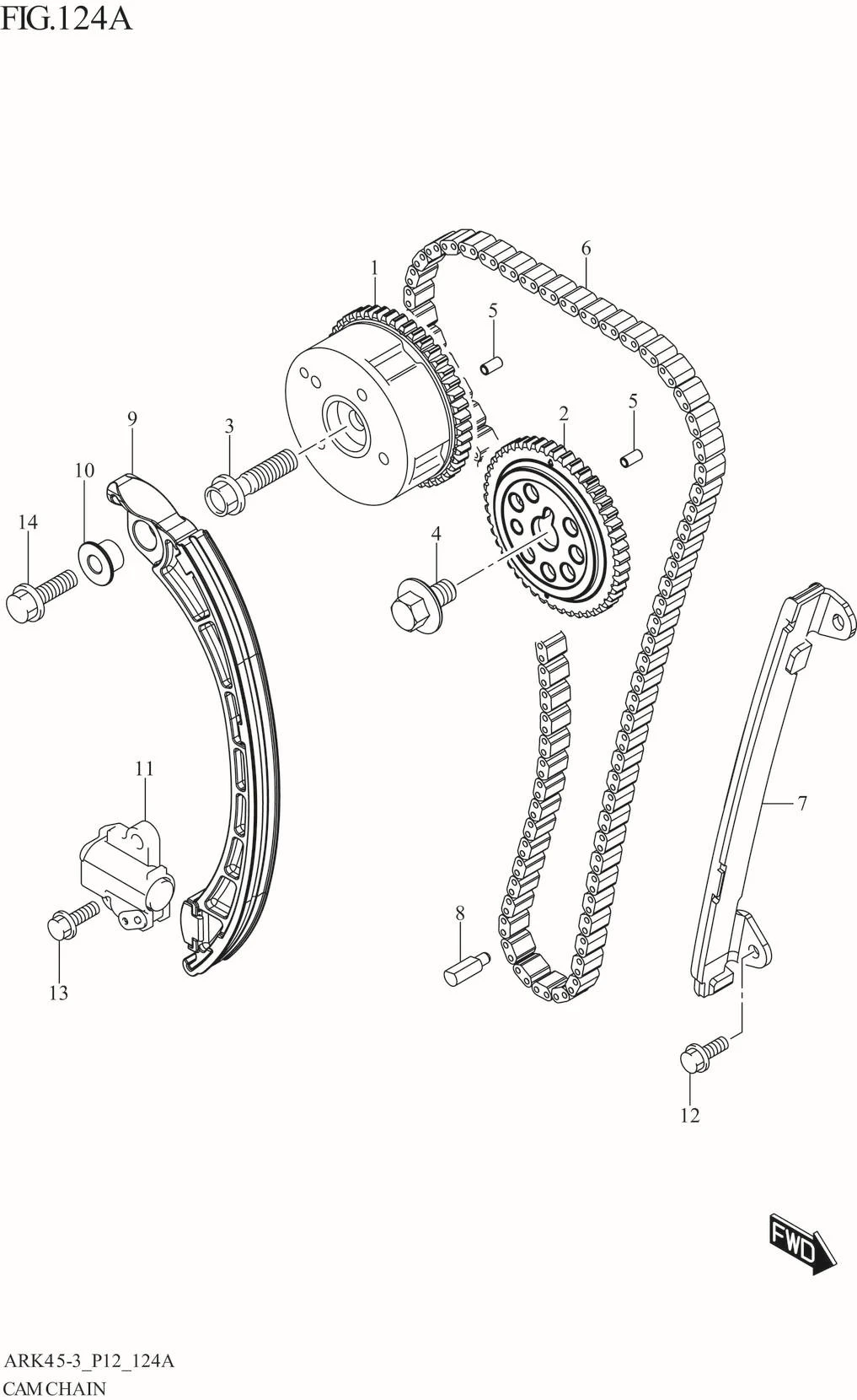 FIG. 124A CAM CHAIN