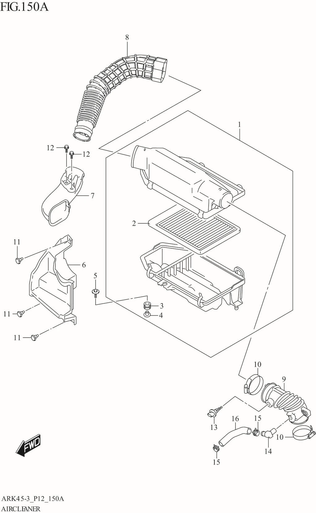 FIG. 150A AIR CLEANER